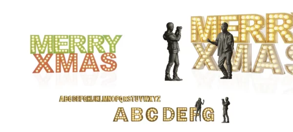 'MERRY CHRISTMAS’ in Broadway letters